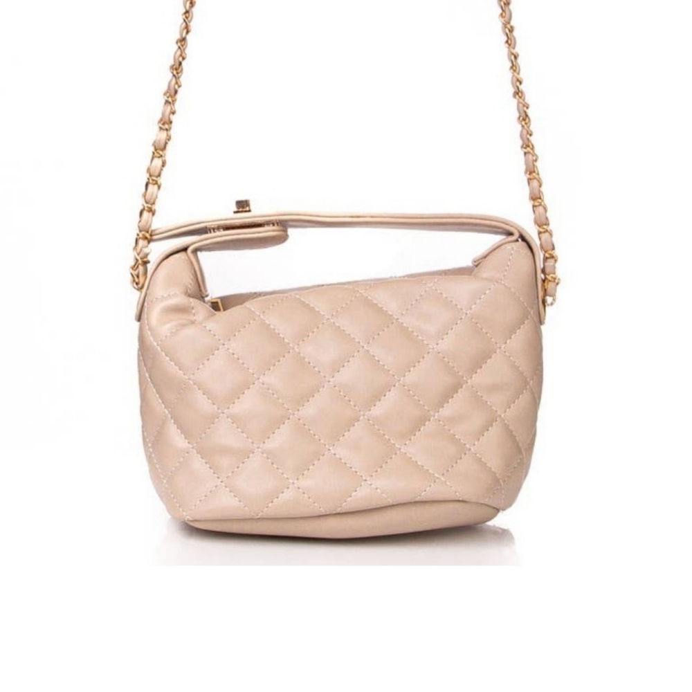 Maddie Quilted Shoulder Bag - Blush